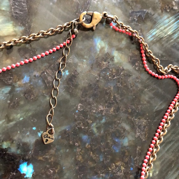 Punk‎ Layered Pink Skull and Cross Necklace Goth - Picture 5 of 6